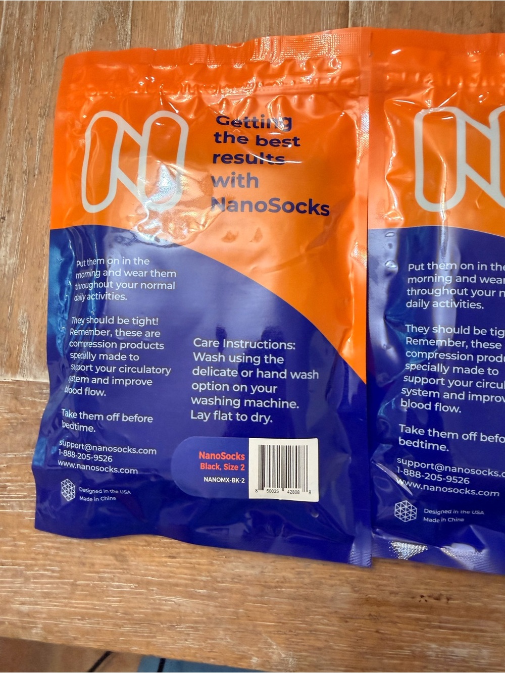 2 pairs of Nano Men's Athletic Compression Socks Pack size 2. rs. For women, - Picture 2 of 3